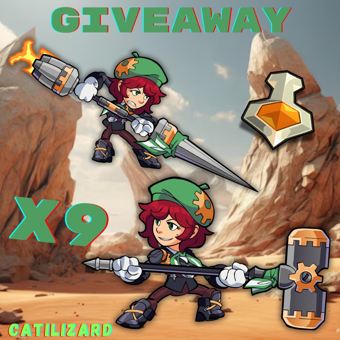 catilizard's tweet photo. 💚Steam Faction Scarlet X9 and V5 Giveaway!!💚
Tier 1: Steam Faction Scarlet Skin-9 Winners!!
Tier 2: V5 Color Code-First 20 participants!!

How to enter:
✅FOLLOW @catilizard 
👍LIKE & RETWEET
🟢TAG 2 FRIENDS [No Celebrities or Businesses]

Draw in 1 week⌛️

#brawlhalla #brawlhallagiveaway #brawlhallacodes #brawlhallafreecodes #catilizard #v5 #brawlhallav5