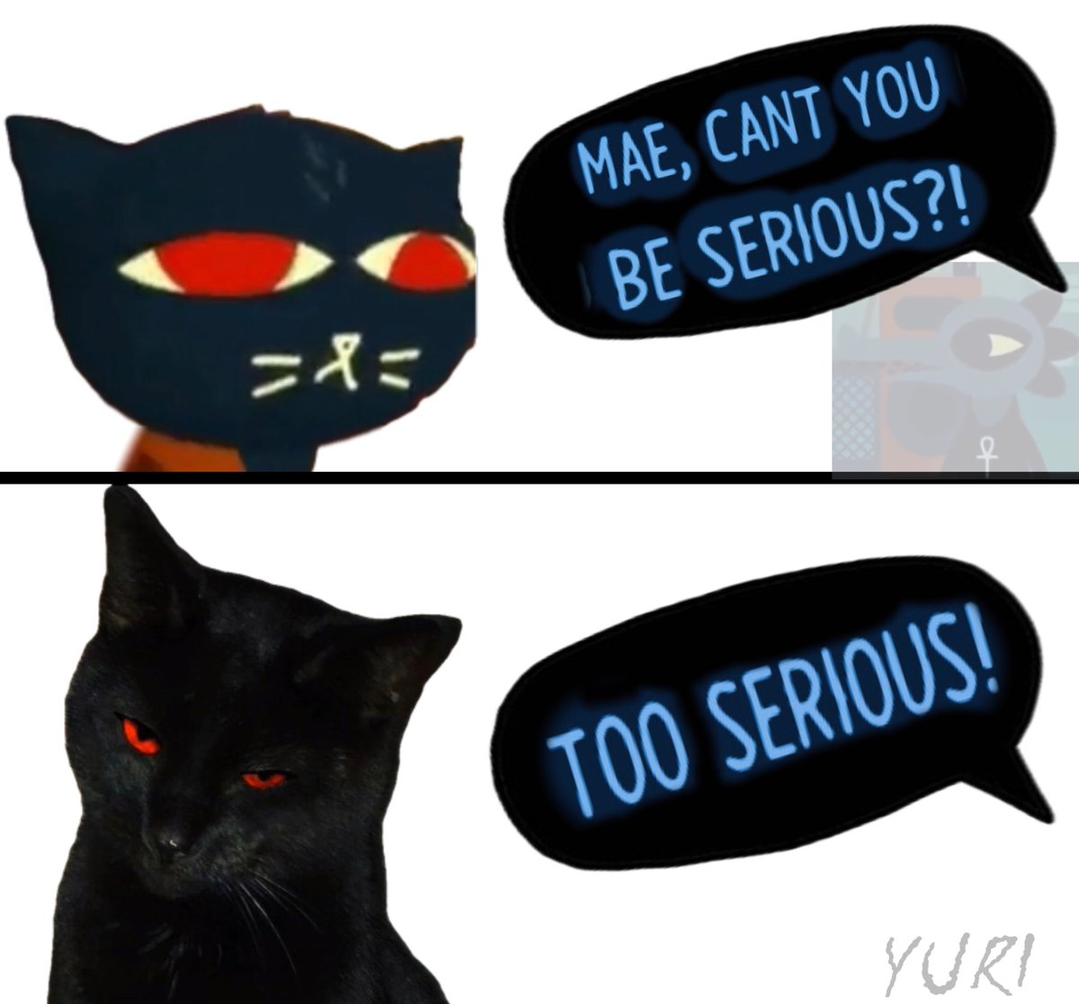 sulphurbubbles's tweet image. ignore crappy editing 
hi mae from night in the woods
