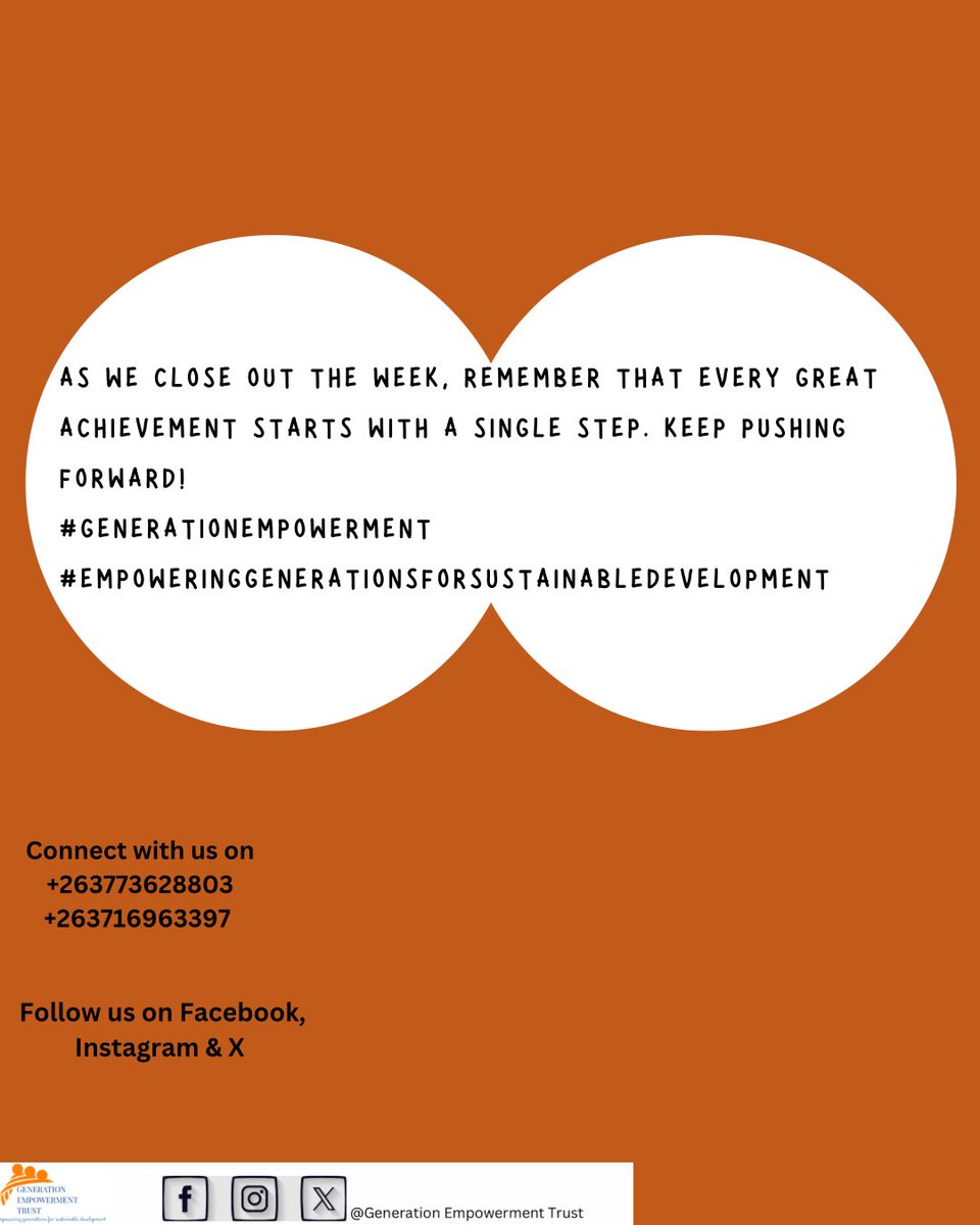 Remember! Every great step starts with a single step! 

#generationempowerment