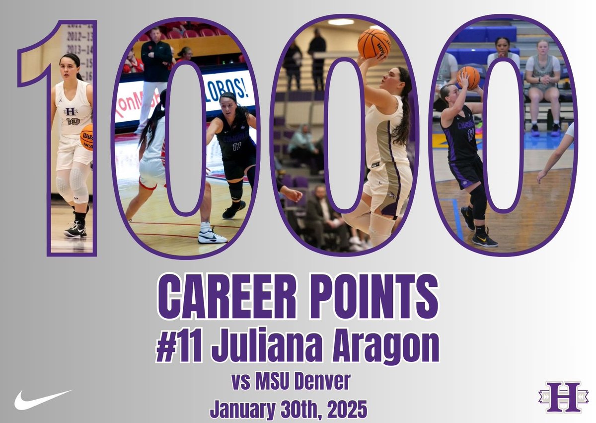 🏀 Congratulations to Juliana Aragon on scoring her 1,000th career point tonight in Denver!

#ThisIsHighlands