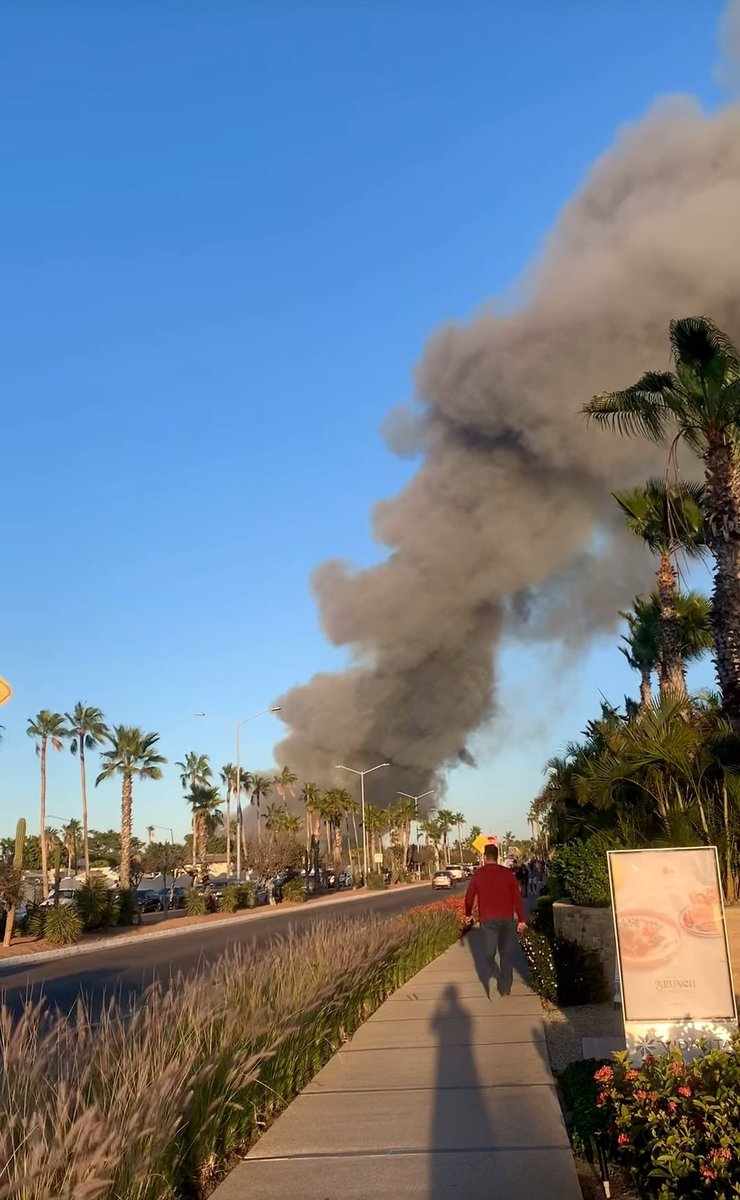 metmexBCS's tweet photo. 🔥 🌴 Nuevamente se registra un terrible #incencio esta tarde en el Estero de San José del Cabo, #BajaCaliforniaSur.

🚒 Bomberos, Protección Civil y autoridades siguen trabajando en la zona. https://t.co/xpmneIe1Qx