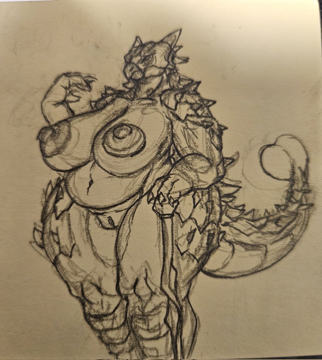 I unfortunately didn't have time to digitize her, but just in time for drawing a dino day! 

Big Ankylosaurus gilf