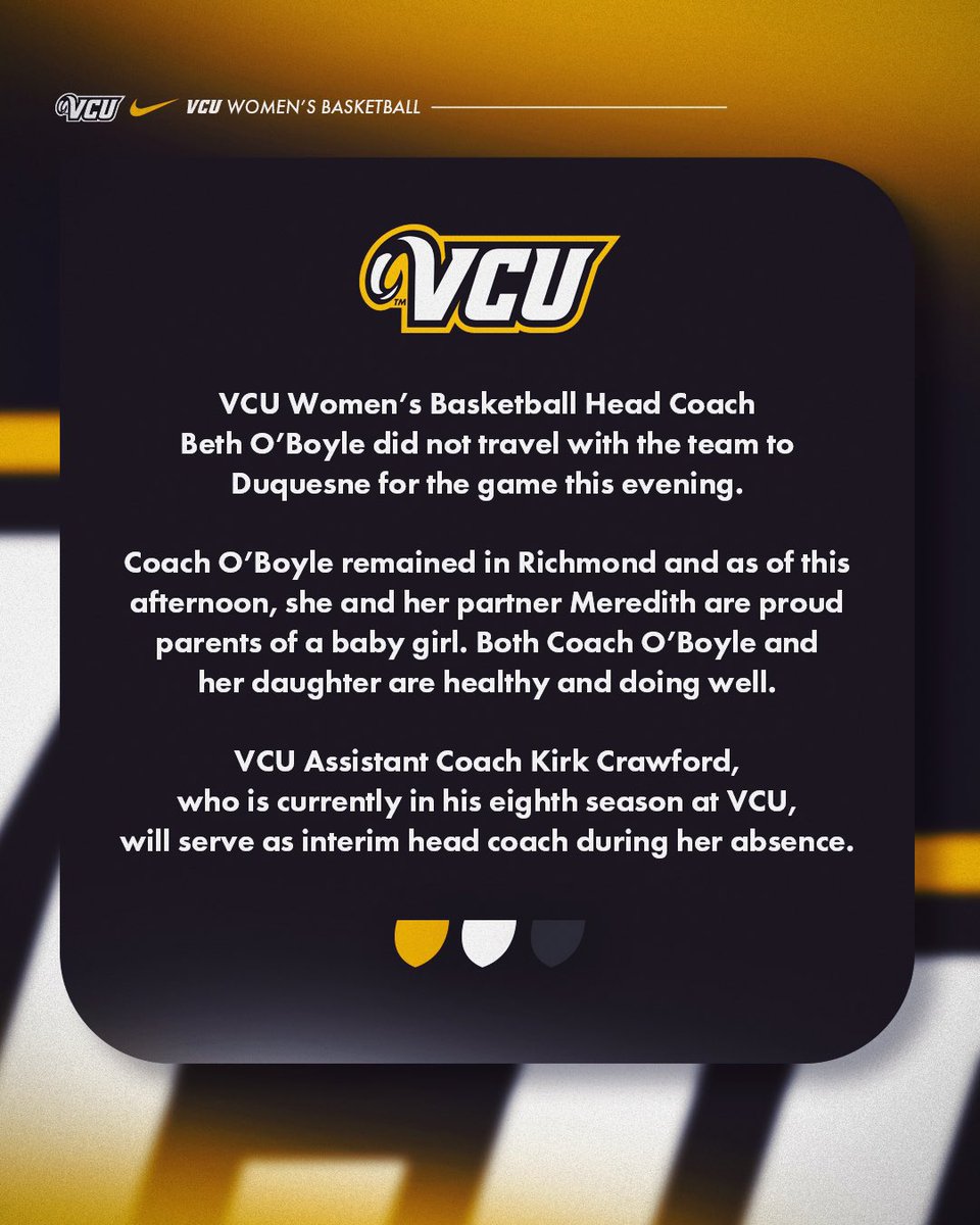 GoVCURamsAD's tweet photo. Nothing better than welcoming a new member of your family into the world. So happy for Coach OB and canโt wait to meet this new Lil Ram #FutureRam https://t.co/YyvxuOOXFa