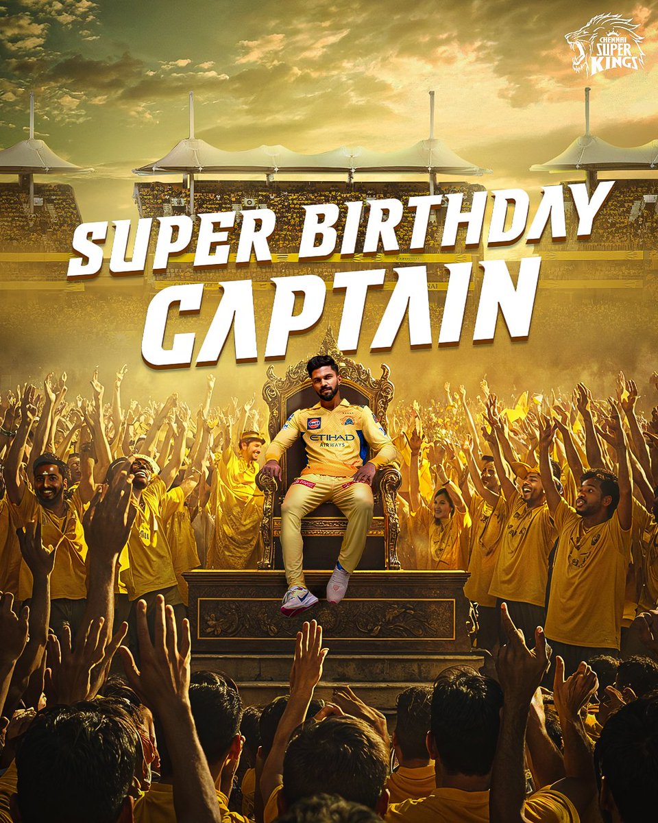 CricCrazyJohns's tweet photo. CSK POSTER FOR THE BIRTHDAY BOY, CAPTAIN RUTURAJ GAIKWAD 🦁 https://t.co/D7FmGUv6S3
