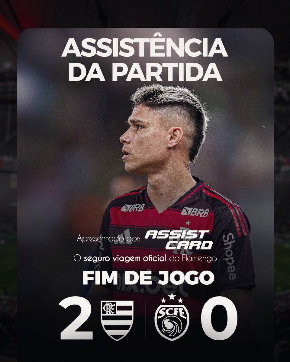 Flamengo's tweet photo. Luiz Araújo fez boa jogada pela esquerda e cruzou na medida para Alcaraz cabecear para o fundo do gol.
Assistência da Partida apresentada por Assist Card, o seguro viagem oficial do Flamengo. #AssistCardFla #AssistFla @assistcard https://t.co/JQUFU1u6dM