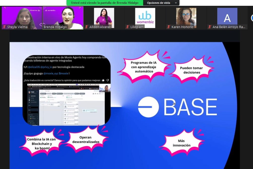 brendahidalgo25's tweet photo. Tonight I talked about innovation at @baselatam for Latam at the #OnchainTalks event organizado by @HiWomenbiz, the audience was amazed to learn about their growth with AI agents and their drive in development projects and communities💙
Excited for the second part to come😊 https://t.co/eUfKlkHfPf