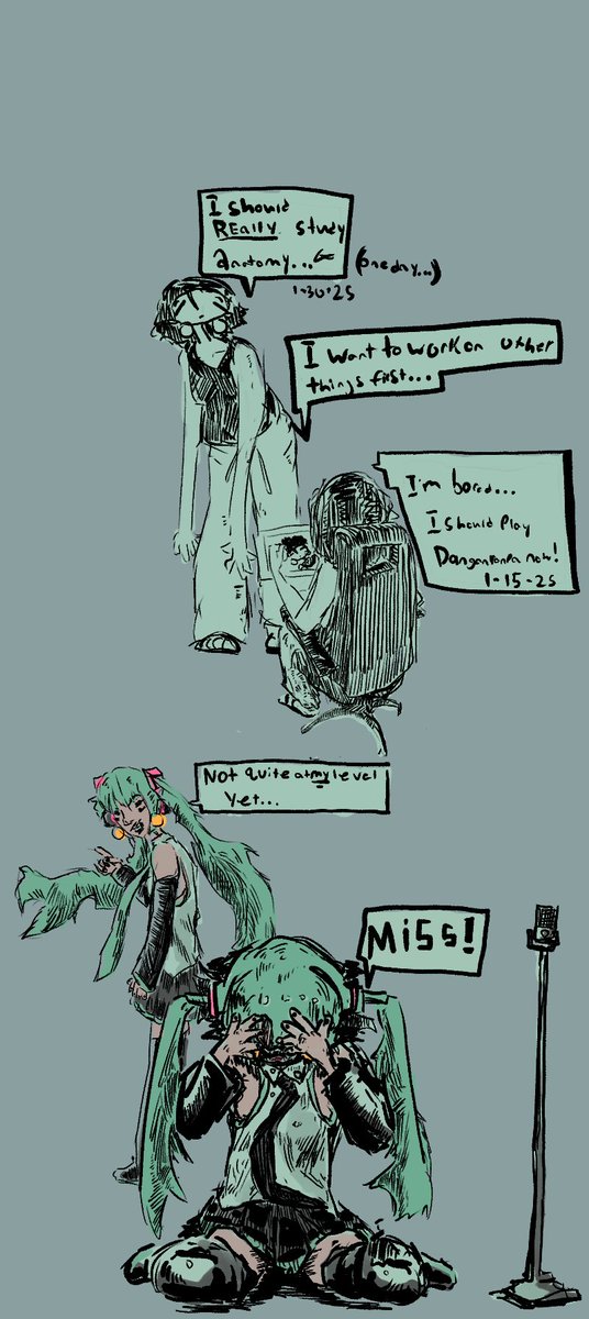 Super_Buuuu's tweet photo. Did you know Hatsune Miku is in Fortnite? I did! I suck at Fortnite Festival, so I drew a little apology doodle for Ms Hatsune Mikue Fortnite. https://t.co/wW9dJX0UN7