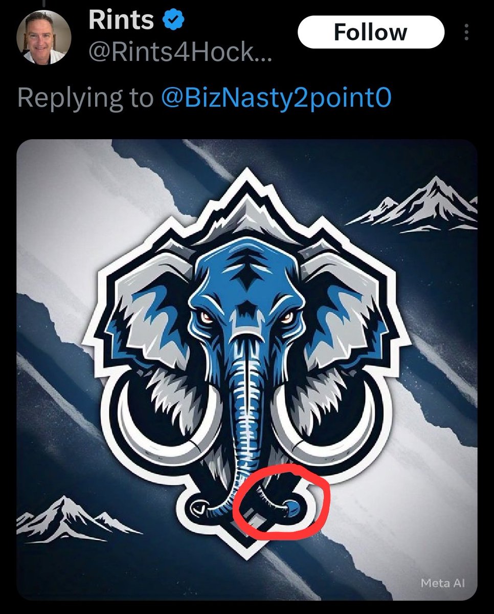 4th_Line_Bling's tweet photo. People are putting up AI generated logos for Utah Mammoths.
Um... what do you suppose that is? https://t.co/hirWRdKYXP