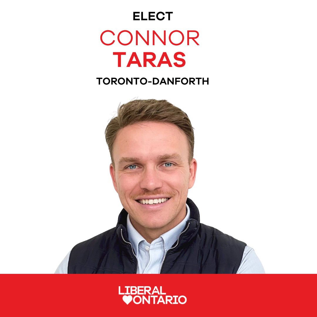 ConnorTaras_'s tweet photo. Thrilled to announce that I’m the @OntLiberal candidate for Toronto-Danforth! Over the next four weeks, I’ll be out in our neighbourhoods, listening to your stories, &amp; showing how a new generation of leadership can bring the change we need. 

Learn more: https://t.co/ZbobNdo05V https://t.co/OqZaQfSOIC