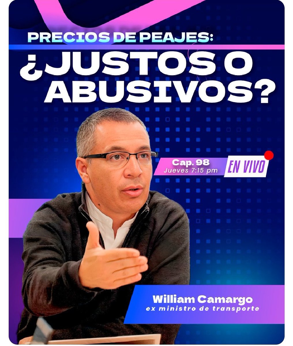 wcamargotriana's tweet image. Agradezco la invitación al programa de Economía  al alcance de todos, asociado al tema de Peajes y Fuentes de Financiación.

Tema de odios y amores, pero sin duda, una discusión necesaria frente a la provisión que como estado, sociedad, gobierno y sector debemos ambientar para la…