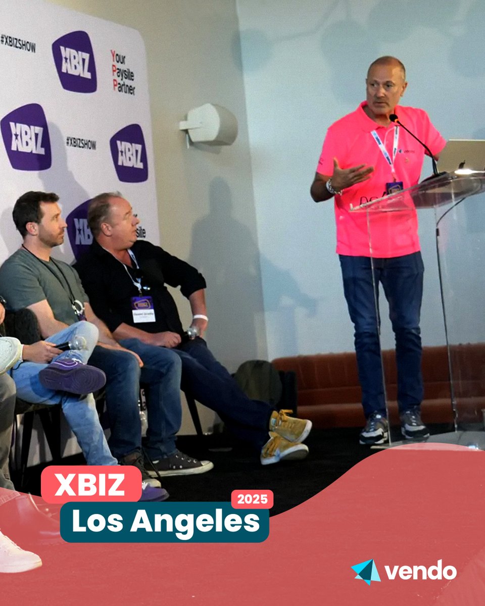 VendoServices's tweet image. #Xbiz #LosAngeles was incredible! Our CEO, Mitch, joined the panel on Billing and #PaymentProcessing Updates, presented two awards, and moderated #Paysite Confidential.
What was your biggest takeaway?

📸 Shoot X Events