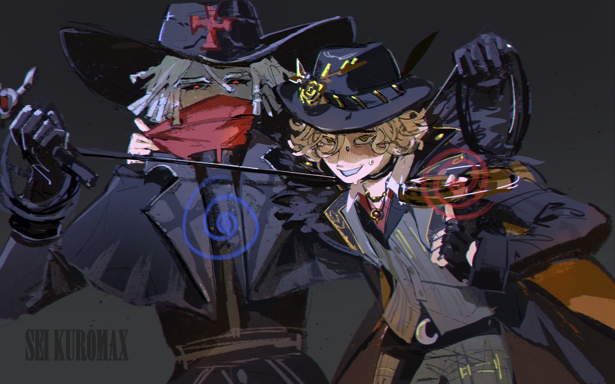 SKuromax's tweet photo. Duo bestieeee @eyeuraiou  
#identityV #norton #kevin https://t.co/v0Q1PUokpL