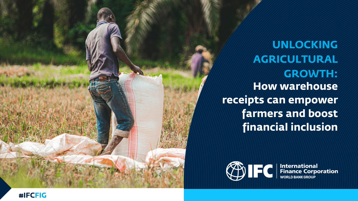 🌾Farmers in emerging markets can lose ~30-40% of crops due to poor storage conditions – but Warehouse Receipt Systems enable farmers to access better storage AND boost access to finance. Find out how from <a href="/IFC_org/">IFC</a>’s new blog 👉 wrld.bg/mhxa50UQTqG #FinancialInclusion