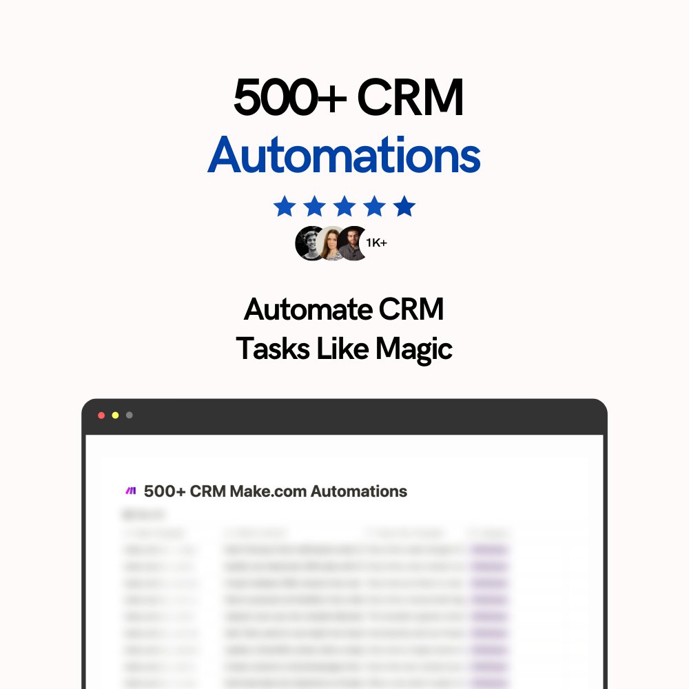 Zephyr_hg's tweet image. Spend less time on CRM tasks and more time growing your business
500+ PRE-BUILT CRM AUTOMATIONS
These plug-and-play templates make managing clients, leads, and data seamless—no coding required!
To get the full list:
- Like &amp; RT
- Reply "CRM"
I’ll DM you the details!