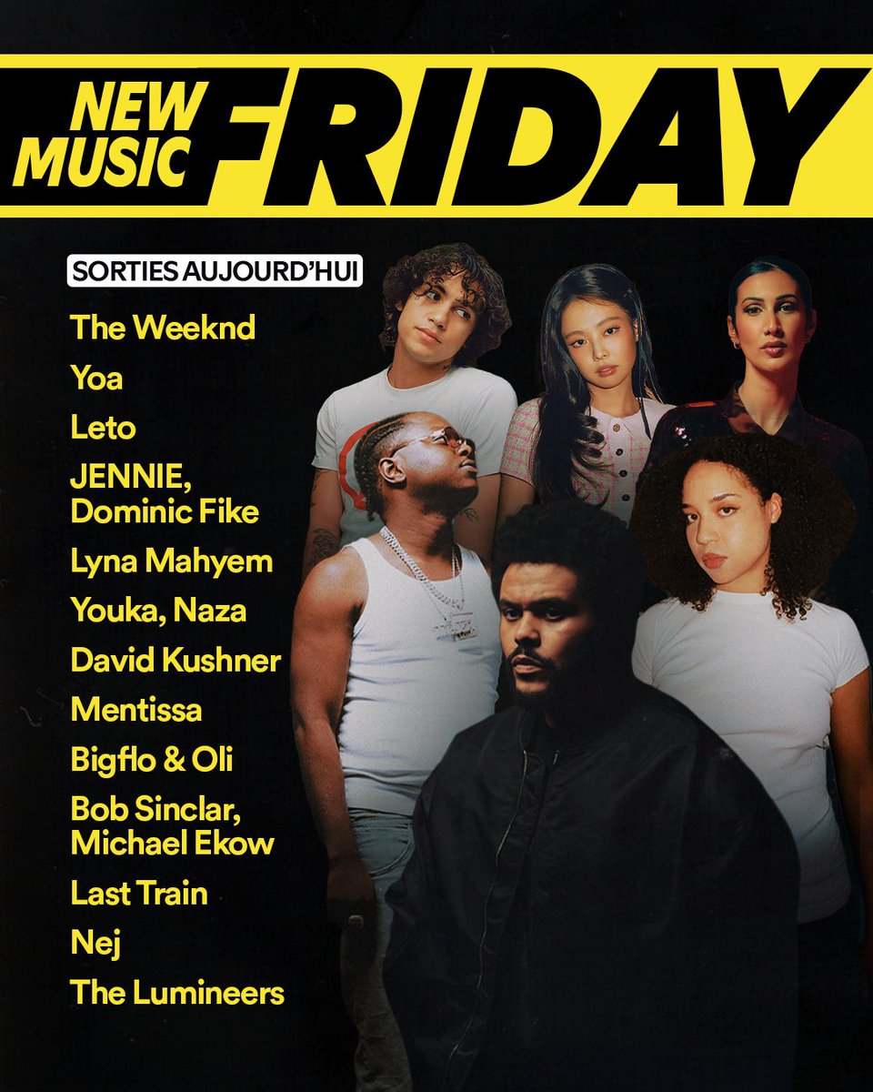 Vous écoutez qui en premier cette semaine ? ➡️ spoti.fi/33wWQhS

#NewMusicFridayFrance