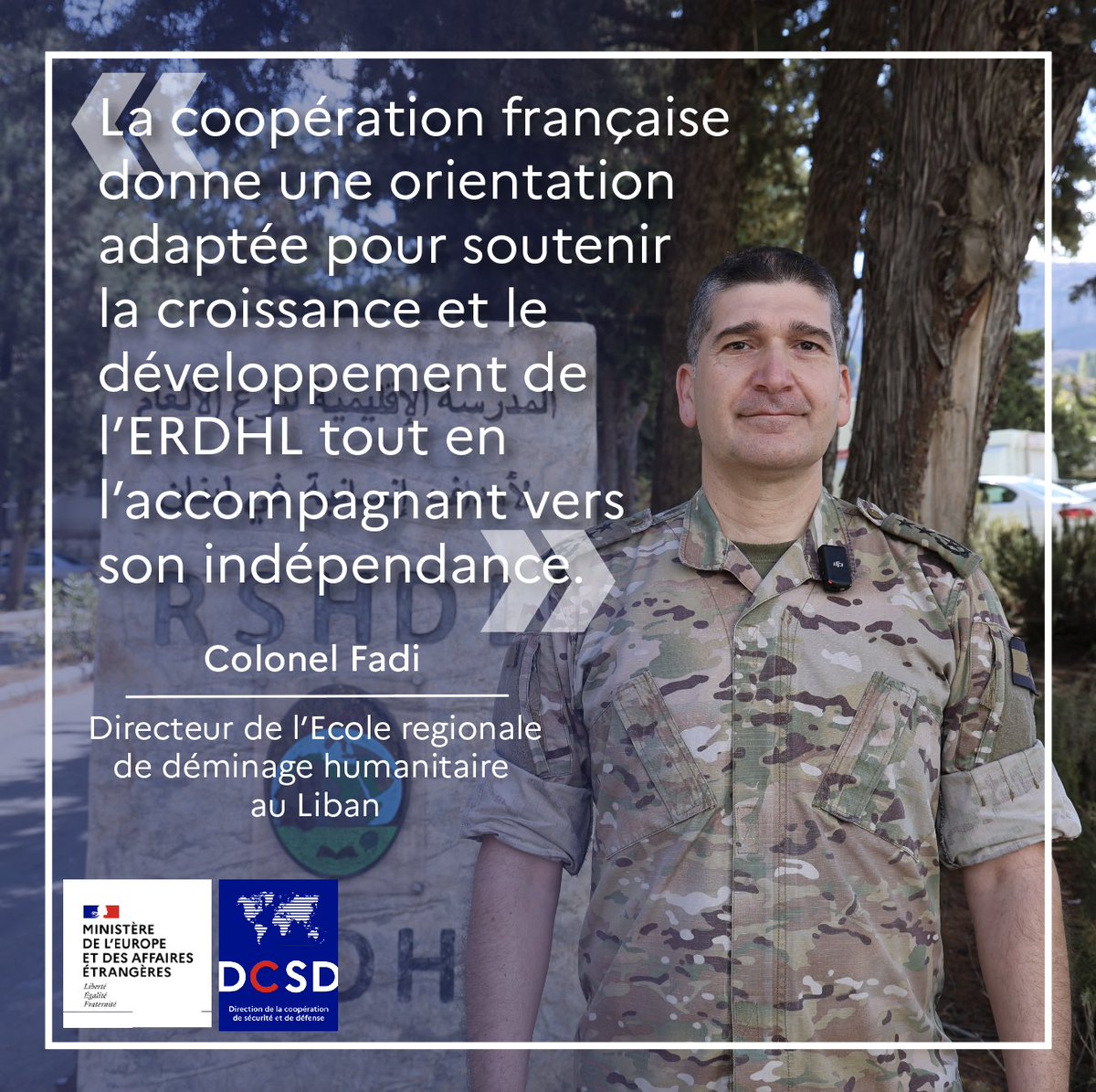 CoopSecuDefense's tweet photo. 🇱🇧🇫🇷 : la coopération bilatérale avec les forces armées libanaises (FAL).

➡️ Découvrez le colonel Fadi, directeur de l’école régionale de déminage humanitaire au Liban (ERDHL).

🎙️ Retrouvez également le dernier épisode du podcast ici : https://t.co/IiwlS73REf https://t.co/w5AEp4HzHS