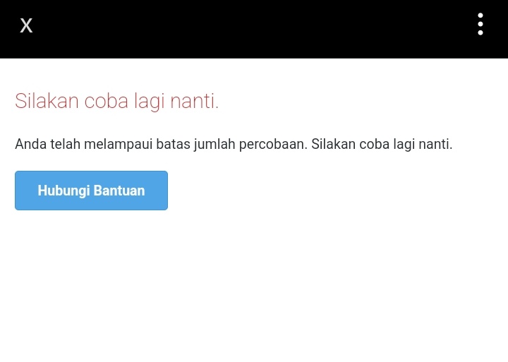 helpp, ini nunggunya smpe kapan? udh lapor ke twit juga tp pas nyoba ttp gini, ini tanda tanda harus merelakan kahhh 😭