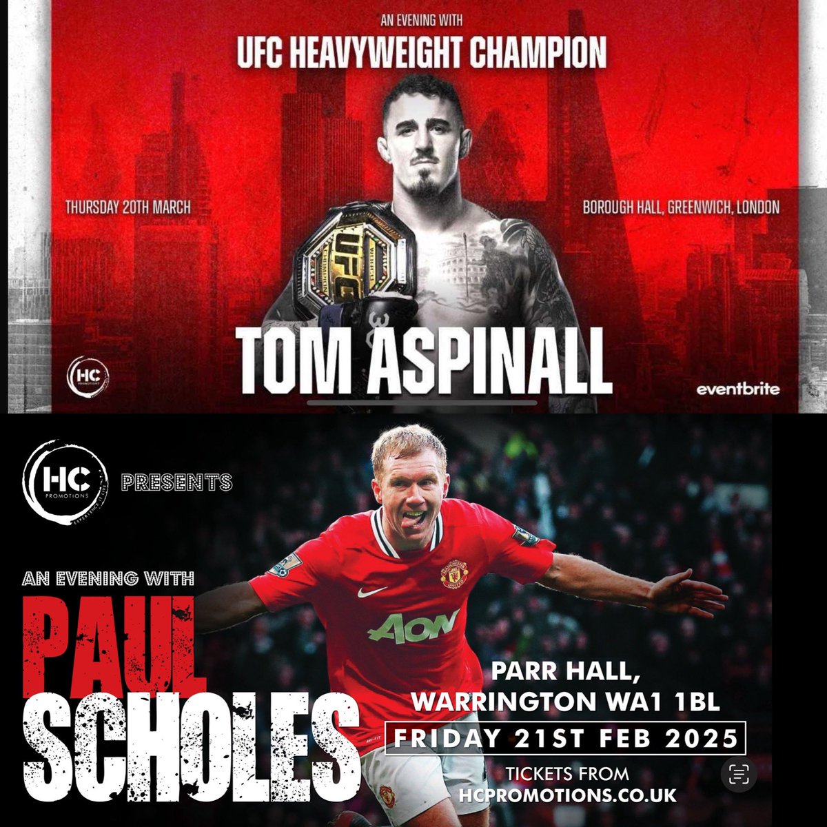 Happy Payday 🎉🎉💰💰

Treat yourself to tickets to our huge upcoming events with Paul Scholes and Tom Aspinall