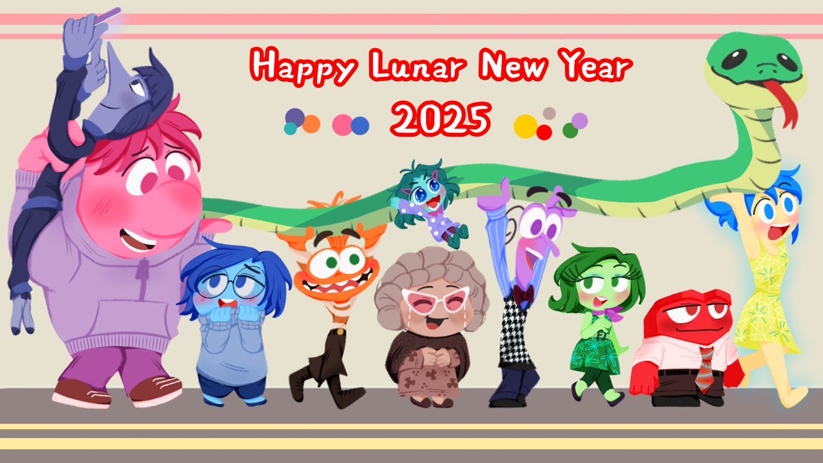 stick106_'s tweet photo. happy lunar new year 🐍🎉 quite busy lately but i managed to draw all of themmm 💖💞 
wishing yall a joyful and prosperous new year ^^ https://t.co/lLAKXc9k15