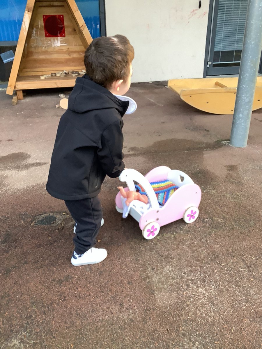 F has loved taking care of the Texa babies! He has shown the importance of being gentle and caring towards them, as well as showing empathy within his play. #caring #babies #play