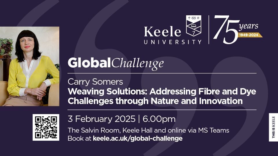 Globally recognised entrepreneur, activist, speaker and writer Carry Somers will host her ILAS Grand Challenge Lecture on Monday 3rd February from 6pm in Keele Hall and online. Book your free ticket → buff.ly/3WAb9Lh