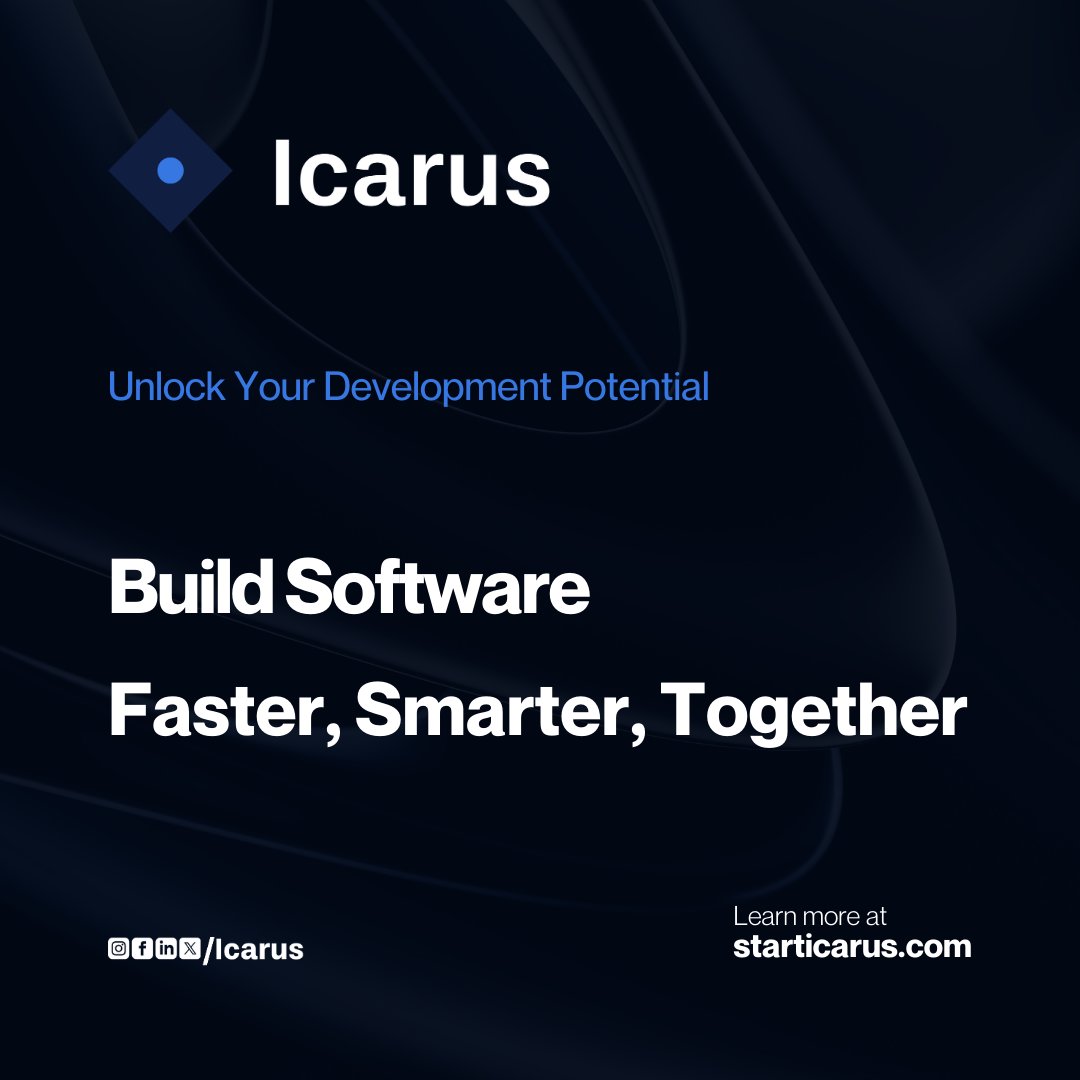 start_icarus's tweet photo. 𝗗𝗶𝘃𝗲 𝗶𝗻𝘁𝗼 𝘁𝗵𝗲 𝗳𝘂𝘁𝘂𝗿𝗲 𝗼𝗳 𝘀𝗼𝗳𝘁𝘄𝗮𝗿𝗲 𝗱𝗲𝘃𝗲𝗹𝗼𝗽𝗺𝗲𝗻𝘁 𝘄𝗶𝘁𝗵 𝗜𝗰𝗮𝗿𝘂𝘀! 🚀

For more info, visit: https://t.co/QbqWUrigV4

#Icarus #SoftwareDevelopment #CodeFaster #TeamCoding #TechInnovation #DevOps #SoftwareEngineering #Programming https://t.co/0hyvfPU5HU