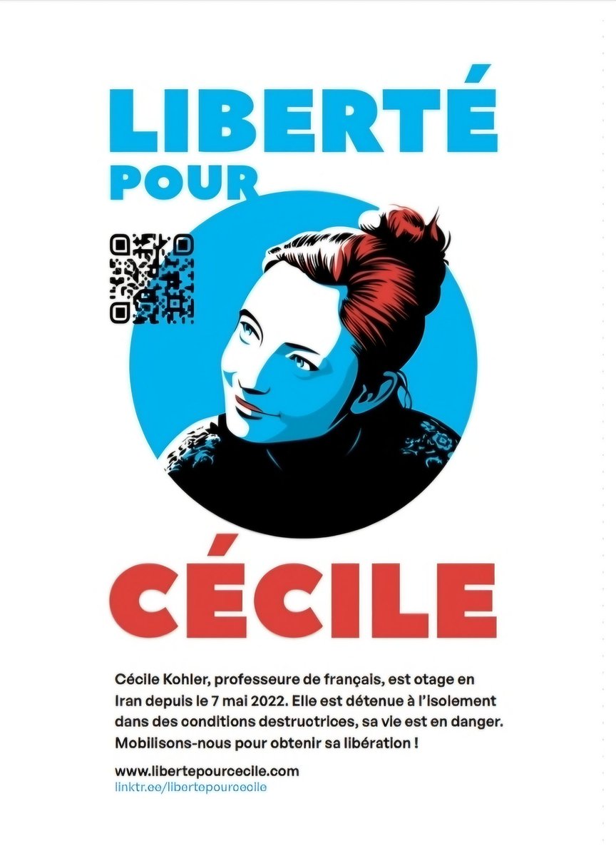 On ne les oublies pas !
Libération immédiate de Cécile KOHLER, Jacques PARIS enfermés depuis 1 000 jours et d'Olivier GRONDEAU enfermé depuis 843 jours en Iran !
#LibertéPourCécile
#FreeThemAll
<a href="/FreeCecile_/">Liberté pour Cécile Kohler</a>