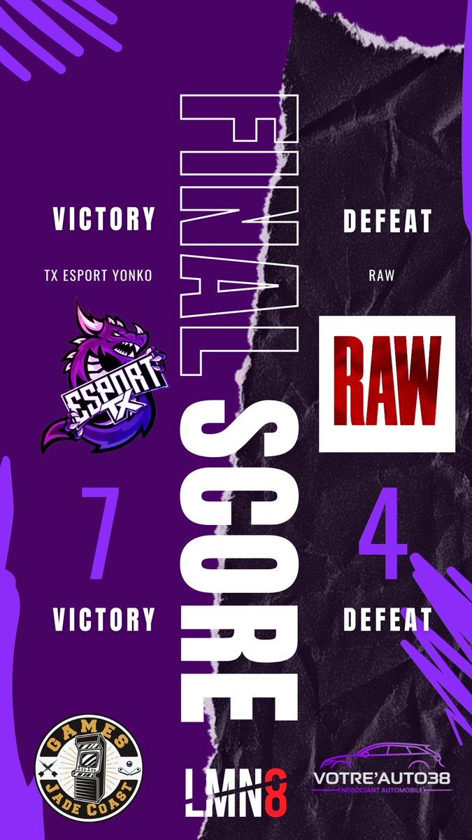 Hier soir c'était juste magique 🔥⚫🟣

Nos joueurs de la TX YONKO continuent de briller avec une nouvelle VICTOIRE ⚔️☀️
Face à l'équipe Raw, bien joué à tous et à très vite pour de nouvelles actualités ! 

#TXWin #TXEsport #R6S #tournament #ELC