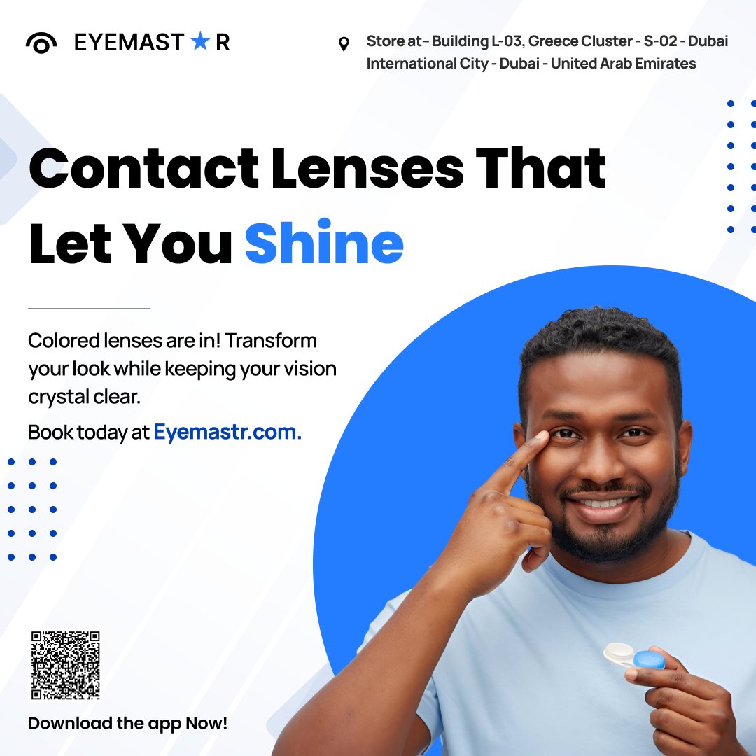 Eye_mastr's tweet image. Contact Lenses That Let You Shine

✨ Colored lenses are in! Transform your look while keeping your vision crystal clear.

👁️ From natural tones to bold hues, we’ve got the perfect pair for YOU.

🔗 Shop the latest styles at Eyemastr.com.

#StyleAndVision #ColoredLens
