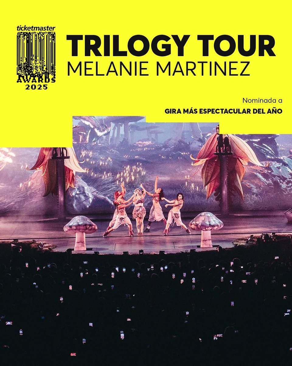 acessommbr's tweet photo. 🚨 Melanie Martinez é indicada para “Turnê Mais Espetacular Do Ano” com “The Trilogy Tour” na Ticket Master Awards 2025! 

Vote: https://t.co/Sf4AlTu5IF https://t.co/J7MaNVFpIf