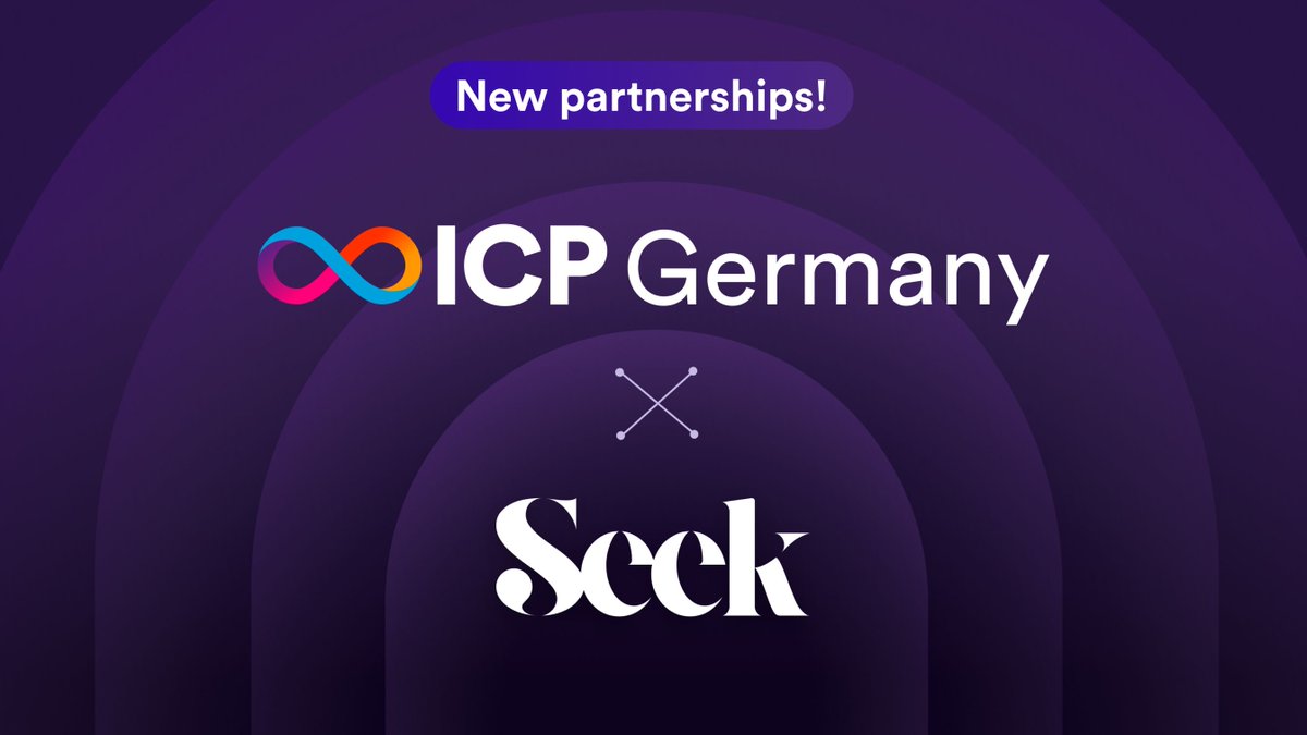 NEW PARTNERSHIP ANNOUCEMENT 🚨🚨🚨

🚀 ICP HUB Germany x SEEK – redefining luxury travel with Web3! 🌍✨

<a href="/SEEKEXTRA/">SEEK - Your Experience</a> merges exclusive experiences with blockchain innovation, letting travelers own their journeys through tokenized rewards &amp; gamification. Stay tuned for our AMA! 🔥