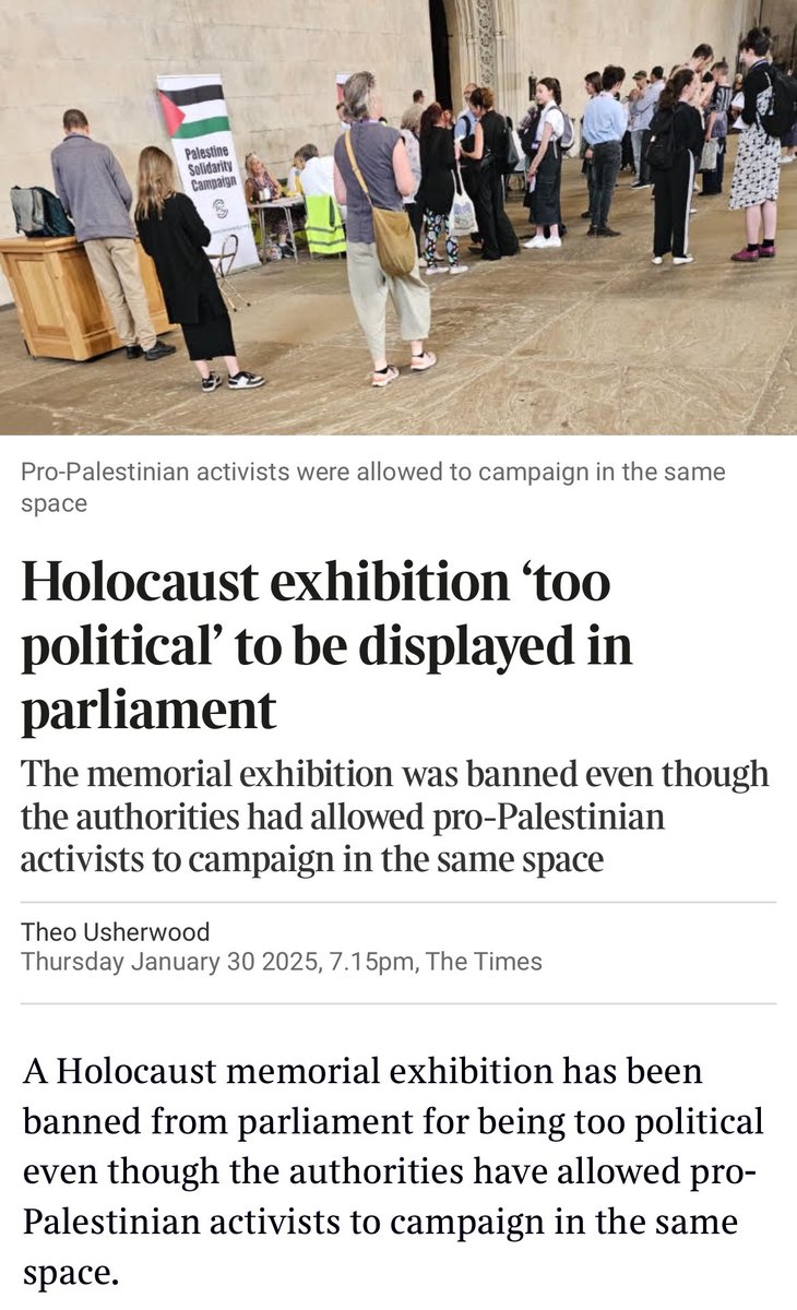 Theo Usherwood (@theousherwood) on Twitter photo My story from <a href="/TimesRadio/">Times Radio</a> yesterday can be read in <a href="/thetimes/">The Times and The Sunday Times</a> today.
The Vicious Circle is a super-informative exhibition (I’ve seen it). Hopefully - with the right support - it can now be displayed in Parliament. It should of course always been allowed.
You can read the full My story from <a href="/TimesRadio/">Times Radio</a> yesterday can be read in <a href="/thetimes/">The Times and The Sunday Times</a> today.
The Vicious Circle is a super-informative exhibition (I’ve seen it). Hopefully - with the right support - it can now be displayed in Parliament. It should of course always been allowed.
You can read the full
