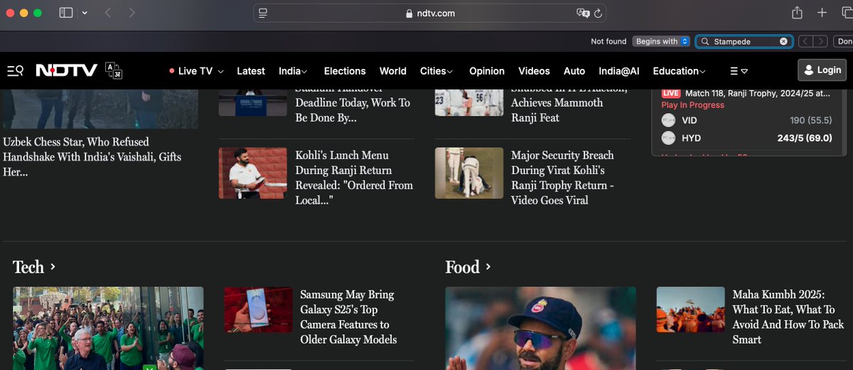 seth_samaiya's tweet photo. #Shame on you @ndtv @ndtvindia , no news related to Maha Kumbh Stampede .   #Shameless #media  , learn something from @TheLallantop  @Abhinav_Pan how boldly  covered all the aspects and @saurabhtop even advice people to follow the rules and ask them to visit kumbh after 4thfeb https://t.co/Kt0K6XJuDZ