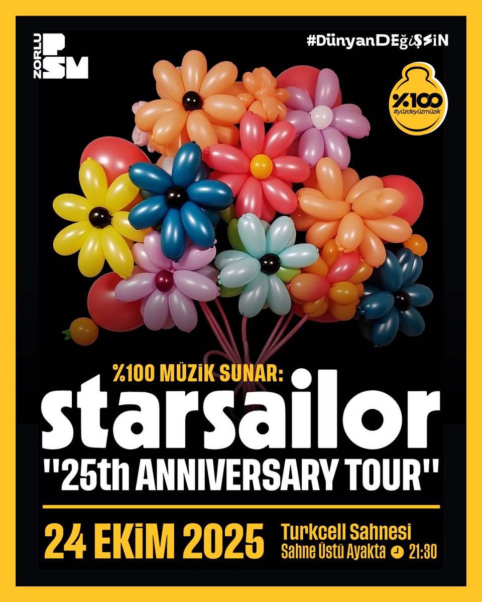 2000’lerin başından itibaren melankolik melodileri ve içten şarkı sözleriyle geniş bir hayran kitlesi edinen, Efsanevi İngiliz rock grubu Starsailor, 24 Ekim’de %100 Müzik katkılarıyla Turkcell Sahnesi’nde dinleyicileriyle bir araya geliyor!
Biletler <a href="/passo_com_tr/">Passo</a>'de!