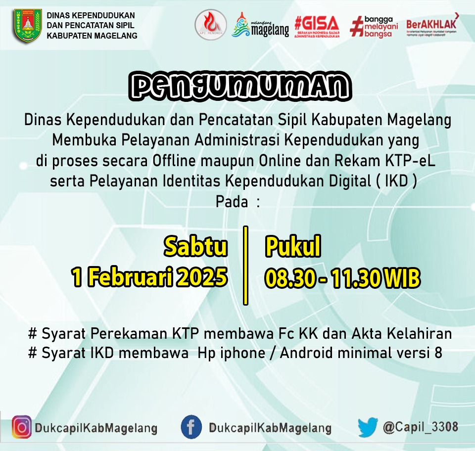 Disdukcapil Kab Magelang (@capil_3308) on Twitter photo 