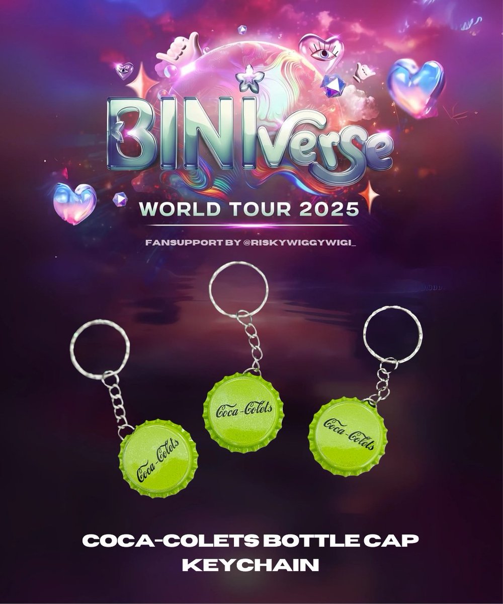 Grand Biniverse World Tour Fansupport

CadBINI x Coca-colets keychain

☆ like and rt this post
☆ like and rt/qrt the carpool tweet in the reply
☆ show proof on d-day
☆ 1:1, random
☆ limited quantity
☆ time and loc: TBA
☆ not open for trades and donations

Kapag kumuha ng