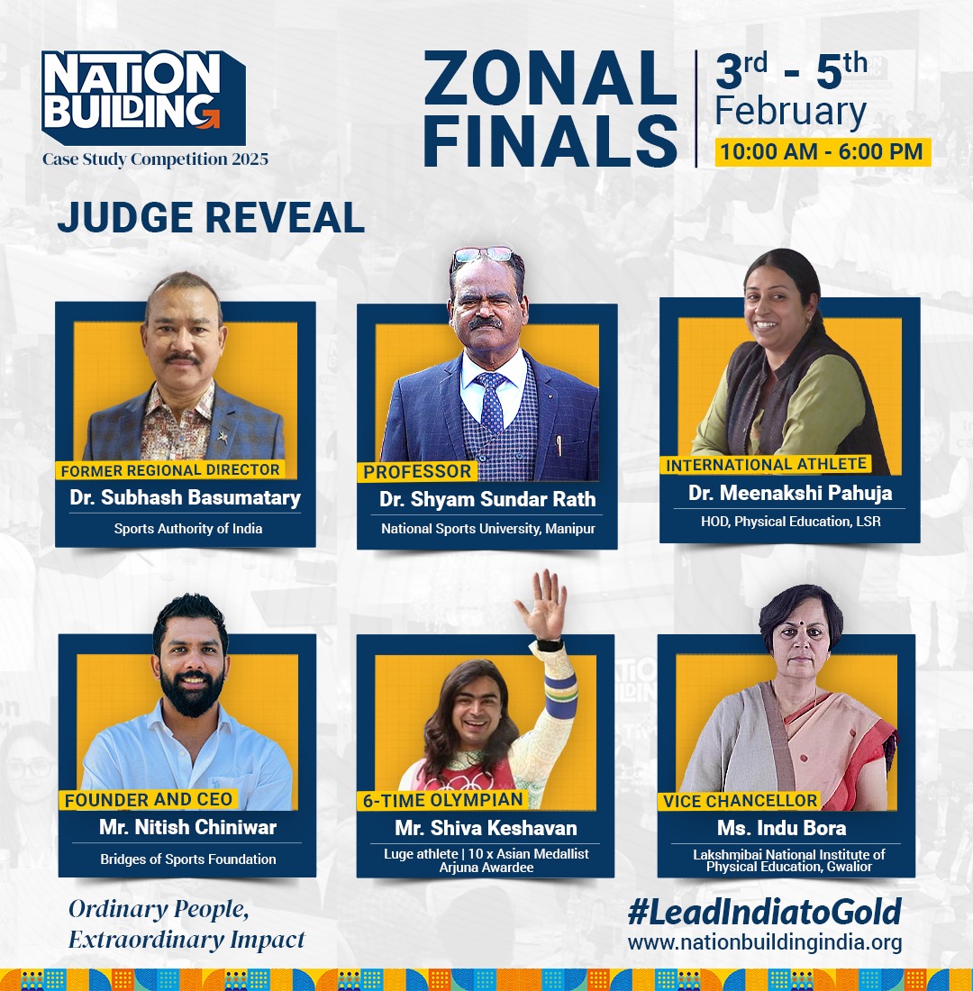 Build__Nation's tweet photo. We are pleased to reveal the esteemed Panel of Judges for the Zonal Finals of NationBuilding Case Study Competition 2025 🏆

Swipe right to see the powerhouse panel of judges🏅

#OrdinaryPeopleExtraordinaryImpact https://t.co/hH5imOlTmr
