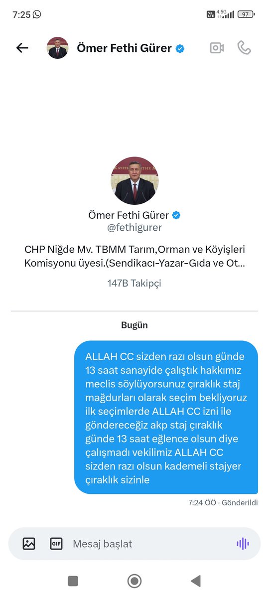 ALLAH CC sizden razı olsun 43 ve 38 yaşında emekli ettiler bizlere 58 ve 60 diyorlar staj çıraklık kademe CHP ile hakkını alacak vekilimiz #3308MağdurununOyuCHPye