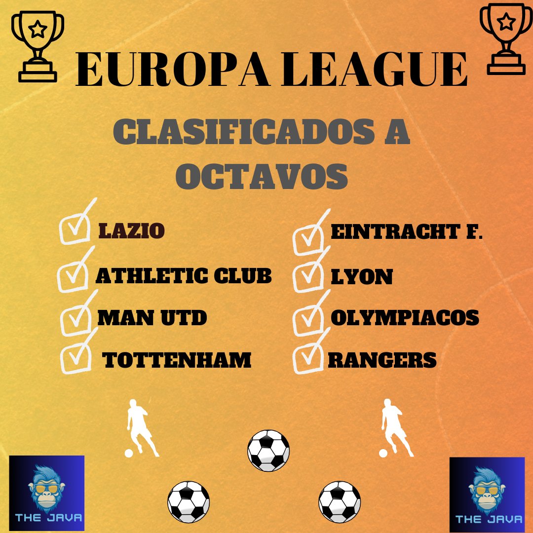 THEJAVAw99's tweet photo. Se termino la fase de liga de la EUROPA LEAGUE 
Te traemos los clasificados

El día de mañana sera el sorteo de los enfrentamientos para ambas competiciones de la UCL Y UEL 
#UEL #UCL

Clasificados a 8vos https://t.co/st7hGhUWWH