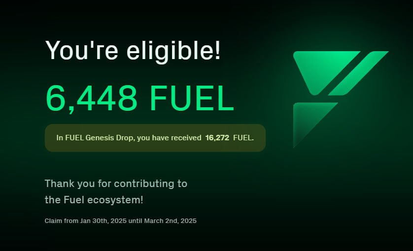 1Nikkiweb3's tweet photo. Fuel 第 2 フェーズのエアドロップ請求が開始されました！🪂 $FUEL

✅ こちらで請求: https://t.co/r2BMkJnihk

対象者: 第 2 フェーズでポイントを獲得したユーザー

$FUEL 現在価格: $0.026

#FUEL https://t.co/4ioscKo84l