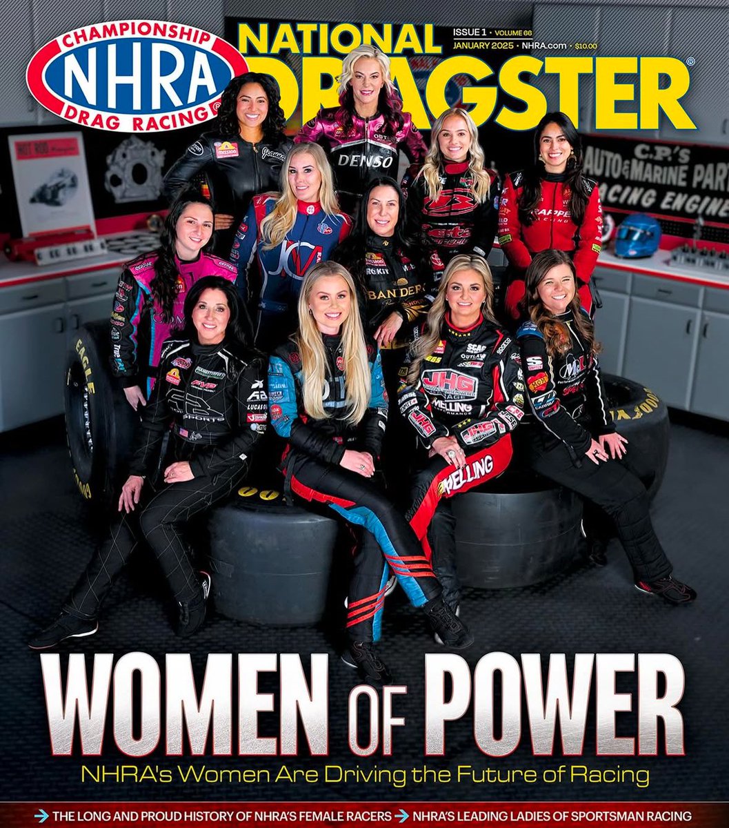 Pretty Fast 🎀
Be sure to check out this month’s <a href="/NHRA/">NHRA</a> National Dragster for the Women of Power issue! Over 70 years of NHRA drag racing and I’m lucky enough to race with these ladies. See the full issue at nhra.com! #WomenInMotorsports #NHRA #PowerfulWomen
