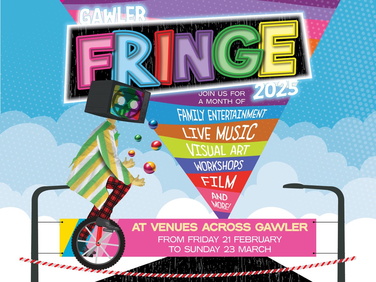 Gawler Fringe 2025! 🥳

The full Gawler Fringe program is now available on our website 👉 gawler.sa.gov.au/about-gawler/e…

#Fringe2025 #GawlerFringe #CommunityEvent