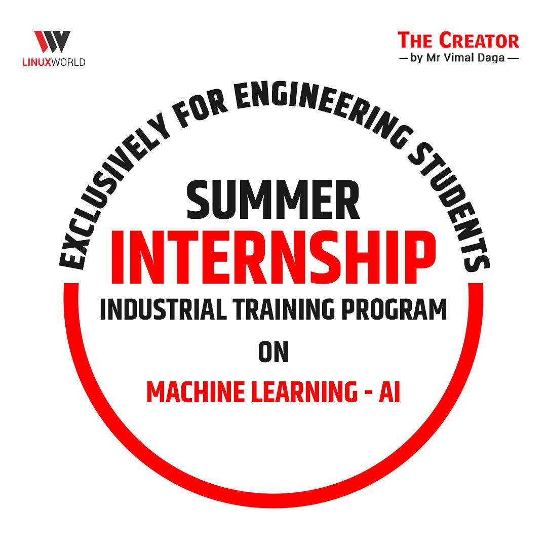 Linuxworldindia's tweet photo. 🚀 Exclusive Summer Internship Industrial Training on Data Science (ML/DL) 🌍

🔑 Under Mr Vimal Daga 

🔗 Apply Now: https://t.co/9A3De1EgUH
🌐 More Info: https://t.co/WUVjf8uGBO
📞 Queries? Call +91 93510 09002
#SummerInternship #BeTheCreator #MakingIndiaFutureReady #LinuxWorld https://t.co/maysKVEdJk