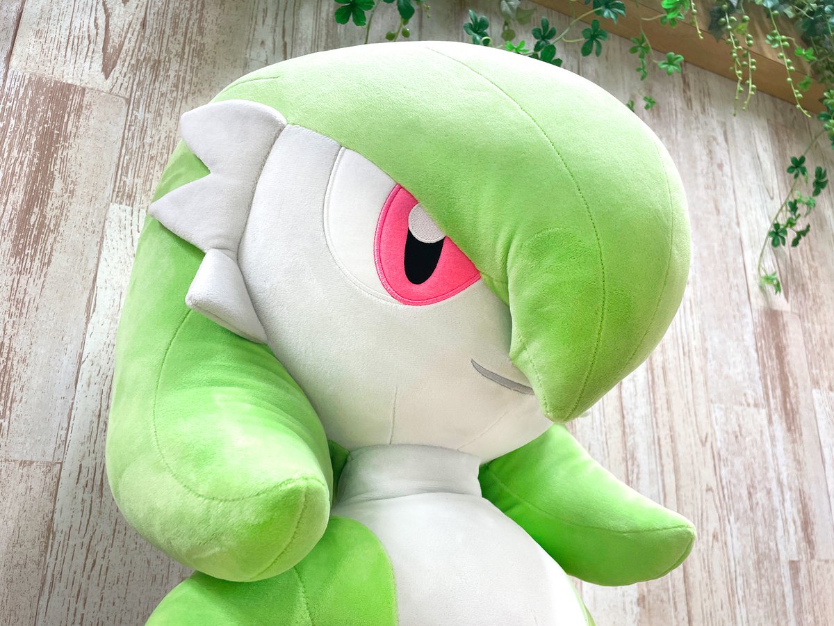 Pokeshopper's tweet image. Pokeshopper Update: Brand new images of the Pokémon Center Life size Gardevoir plush has been revealed for the first time. Details being added @ Pokeshopper.net/news