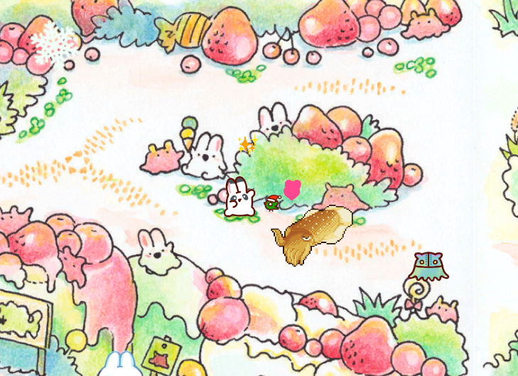 Heartreasureみたいな絵をカラフルにしたマップを歩き回るゲームも無料公開中です!こちらは1月31日24時でサービス終了予定なのでお早めに!
https://t.co/JNU7PYJqZu