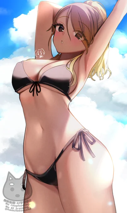 #寒い時こそ水着絵を貼ろう頼めるか、愛依……… 
