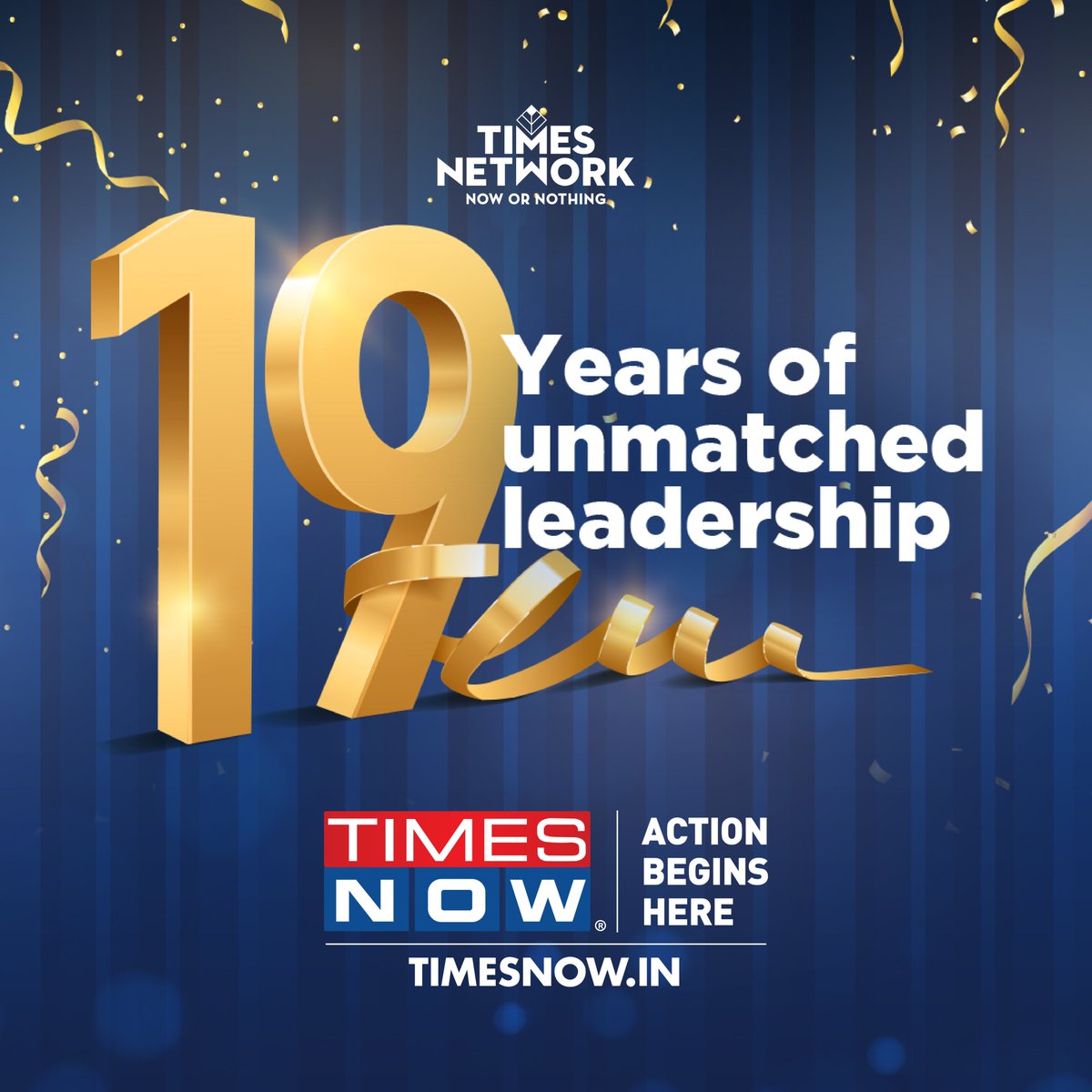 TimesNow's tweet photo. 19 Years of Unmatched Leadership

TIMES NOW- Action Begins Here! https://t.co/d2niPc0Av7