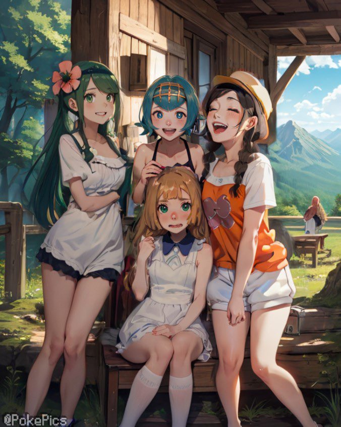 PokePicsX's tweet photo. Alola girls!
Who’s taking this photo?
.
#aiart #pokegirls #alola #gen7pokemon #pokemonsunandmoon #mallow #lana #lillie #selene https://t.co/BAfAmkYAAY