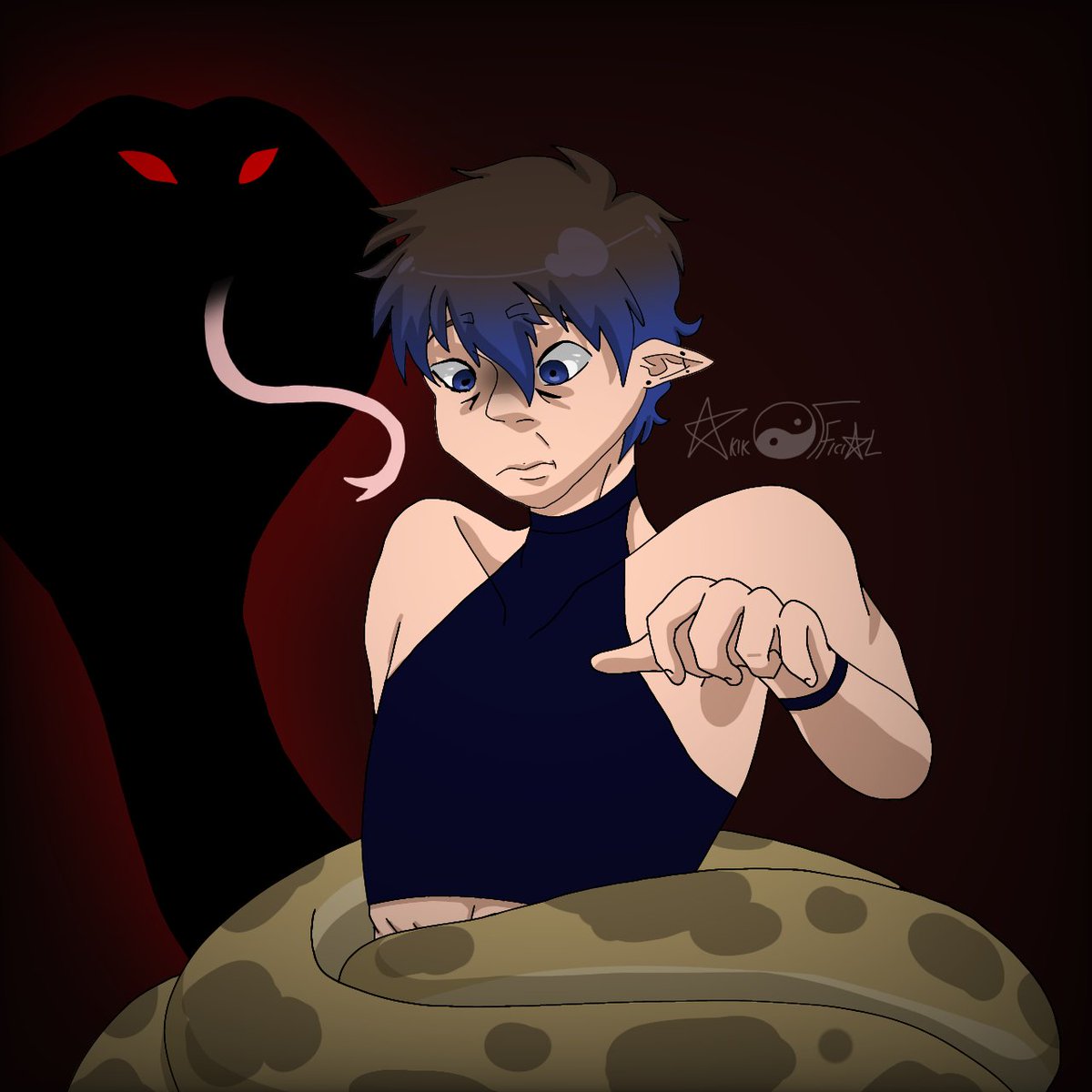 AKIREAL13's tweet photo. 💙 Abdel Ao 💙
Year of the snake! <3
◇ #artdigital #art #originalcharacter #boy #vampire #abdelao #yearofthesnake #chineseyear https://t.co/1vWyDcM26o