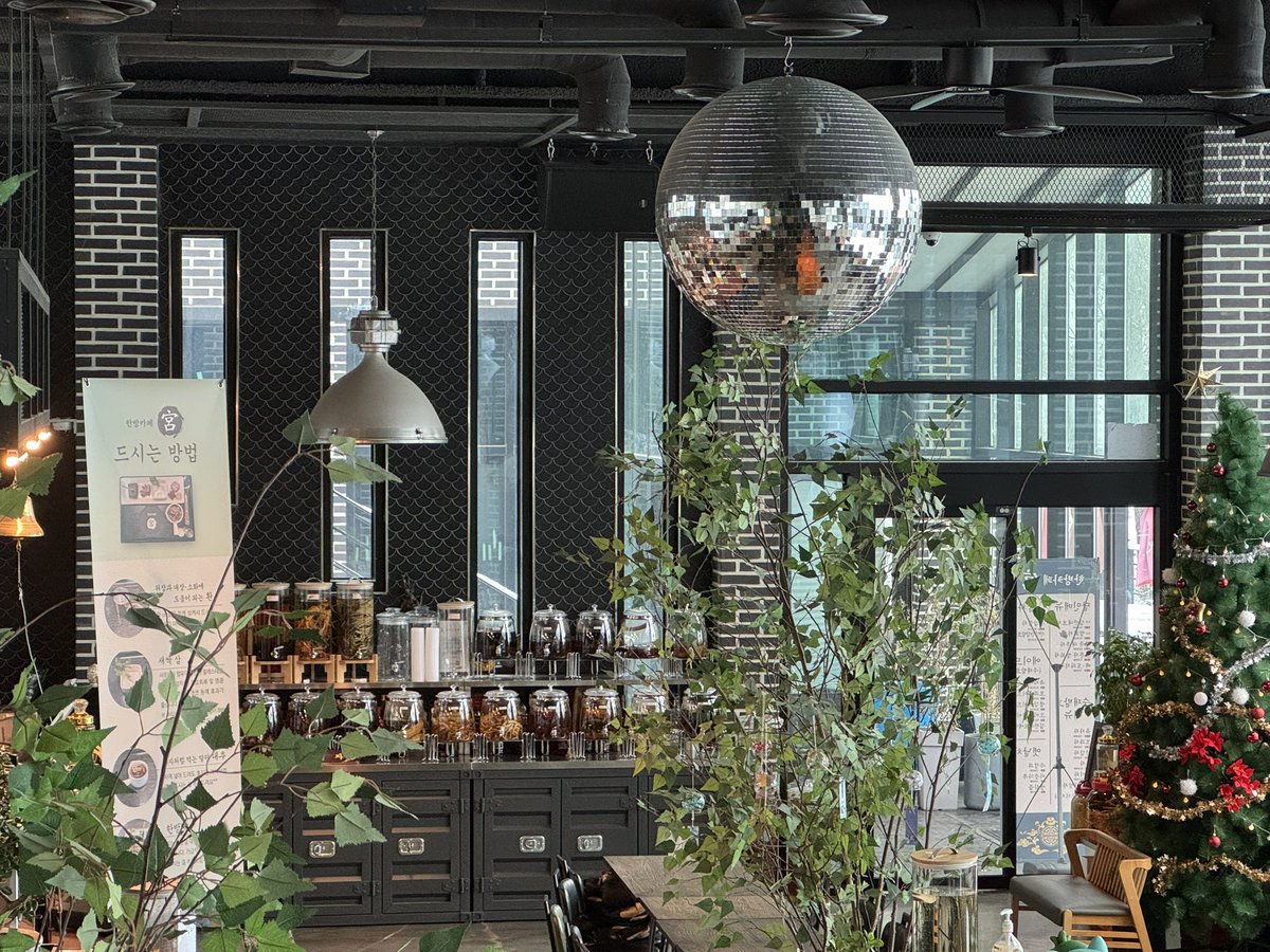 춘천 한방카페 궁
9,000-10,000원정도에 저렇게 간식거리 딱 해서 한쟁반 나옴
근데 다 맛있고 너무 좋고 뜨끈한데
간식이 다 빠작해서 정작 다 늙으면 못올것같아
그리고 전 주인이 매달았는지 뜬금없이 개큰 미러볼이 있어